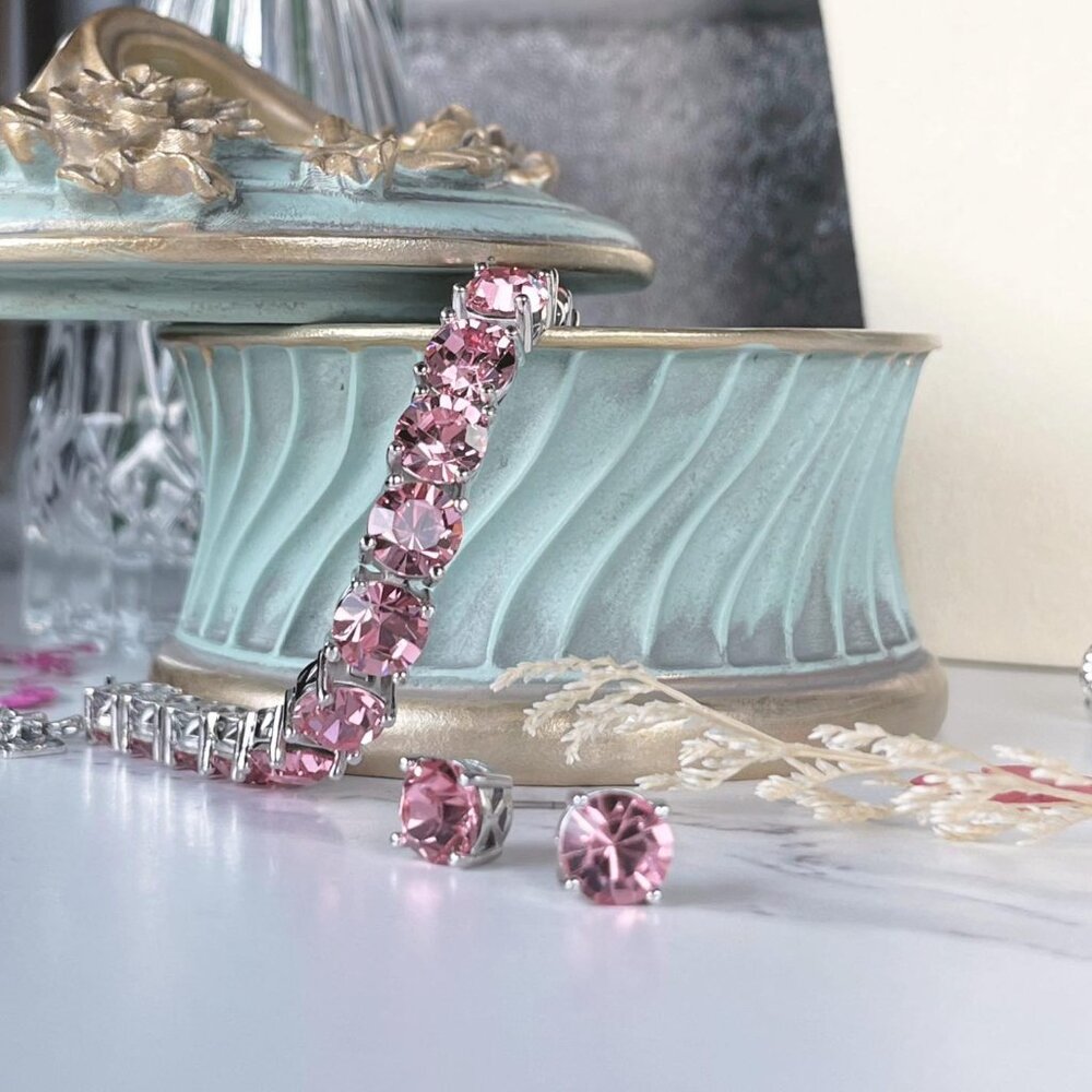 Park Lane Baby Pink Limited  Edition Impression Tennis Bracelet - Picture 3 of 3
